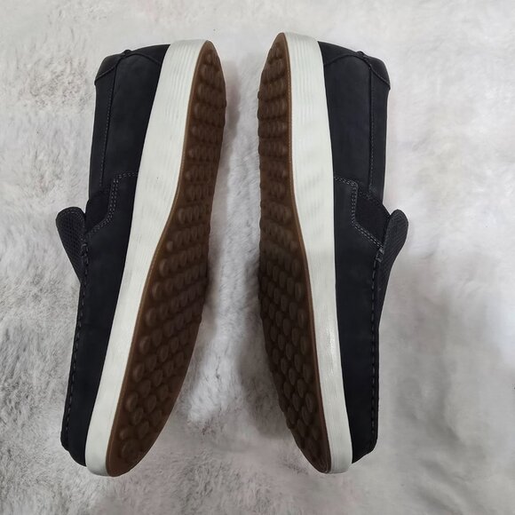 Ecco Men's S Lite Black Nubuck Leather Slip On Moc Shoe Sizes  NEW Resort Prep - Picture 8 of 9